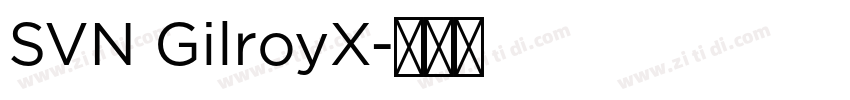 SVN GilroyX字体转换